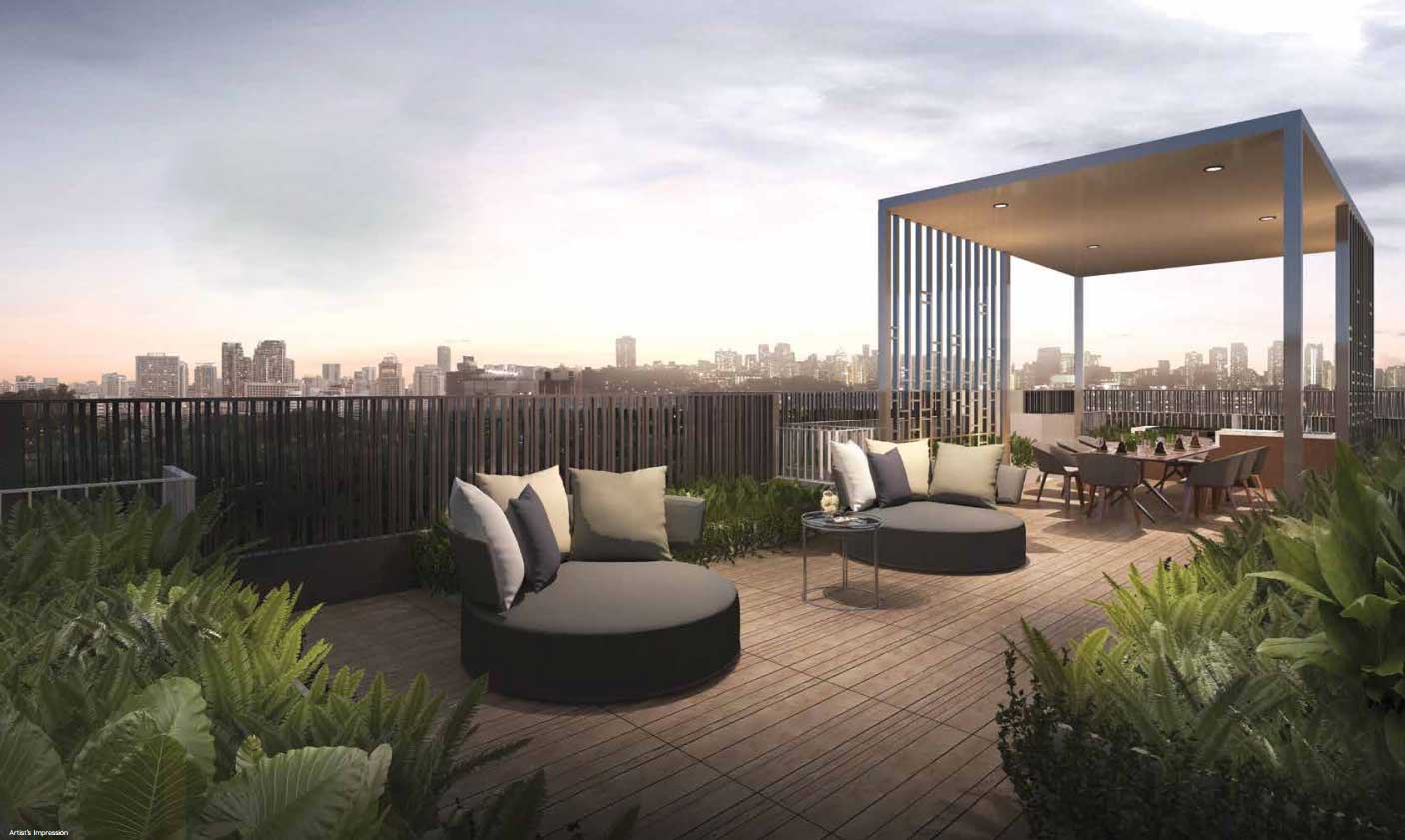 Roof Terrace at Urban Treasures offers a beautiful skyline view