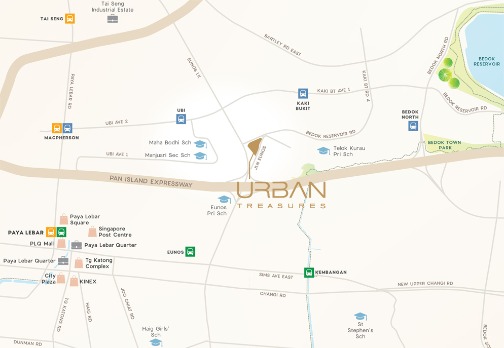 Urban-Treasure location map